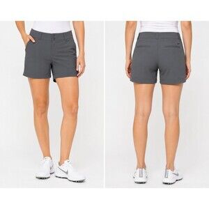 Nike Golf Dri-FIT Tour Performance Shorts Womens Size 4 Gray Stretch Golf New